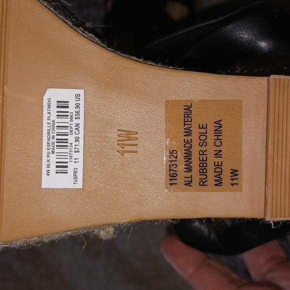 NWOB, NWOT Torrid platform espadrille sandal size 11 - Picture 5 of 5